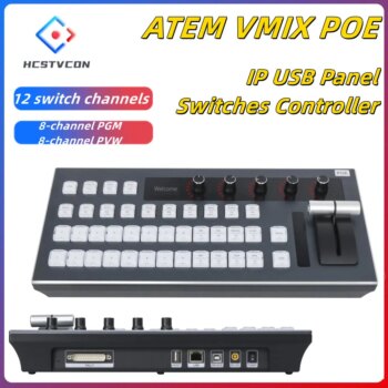 1005004824442938-HCSTVCON Painel Profissional de Controle para ATEM e vMix 12 Canais