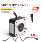 1005005742670433-HANPOSE 17HS08-1004S Motor de Passo Nema17 20mm 1A 16N.cm