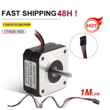 1005005742670433-HANPOSE 17HS08-1004S Motor de Passo Nema17 20mm 1A 16N.cm