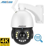 1005006784065626-ASECAM Câmera Segurança PTZ 8MP 4K WiFi Zoom 30x + Rastreamento