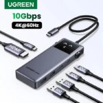 1005007398525395-UGREEN Uno USB C HUB 6-em-1 4K60Hz PD100W 10Gbps USB3.2
