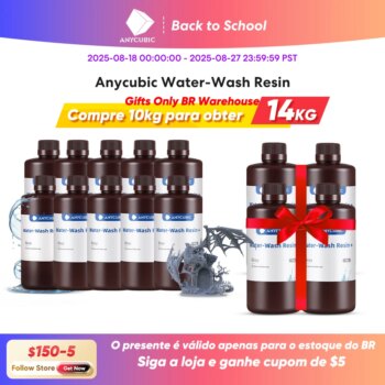 1005008324862503-Anycubic Resina Lavável em Água LCD Padrão 10kg