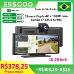 1005008702437903-Câmera Veicular 4K 1026 DVR Sem Fio Carplay Android Auto Rádio Automotivo GPS Dupla Lente