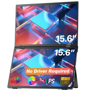 1005009346017419-EVICIV Monitor Portátil Triplo 15.6" Full HD IPS