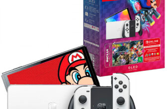 22597896591-Console Nintendo Switch Oled 64GB + Mario Kart Deluxe 8 Branco