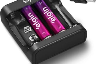 B07KX5W65P-Carregador de Pilhas e Baterias USB com 2 AA 1500mAh Recarregáveis
