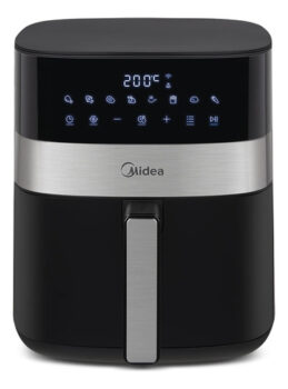 MLB41882433-Fritadeira Air Fryer Midea Smart Chef Plus 6L Preta