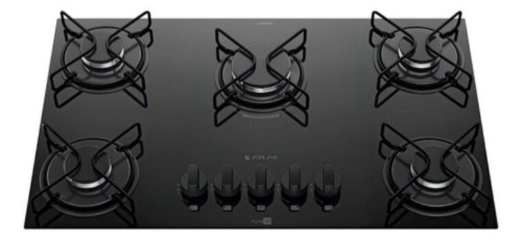 MLB50829128-Cooktop 5 Bocas A Gás Atlas Agile Up