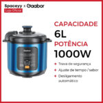 SHOPEE-853344905-19458126492-Panela de Pressão Elétrica Gaabor 6L Multifuncional 1000W 8 Funções