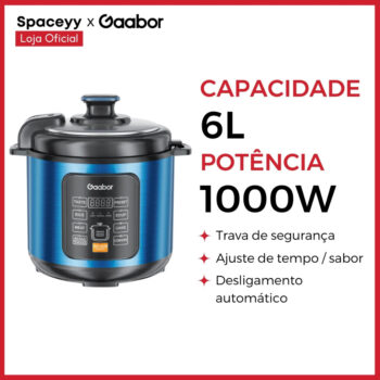 SHOPEE-853344905-19458126492-Panela de Pressão Elétrica Gaabor 6L Multifuncional 1000W 8 Funções