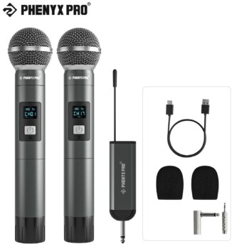1005005213791753-KIT MICROFONE (02) SEM FIO PHENIX PRO