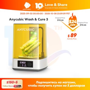 1005006067505255-Anycubic Wash & Cure 3 para Impressoras de Resina
