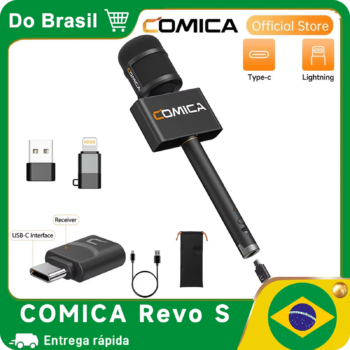 1005009401947940-COMICA Revo S Microfone Sem Fio Condensador para Smartphone