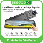1005009834133512-ESSGOO Espelho Retrovisor DVR 10" Duas Câmeras 4K