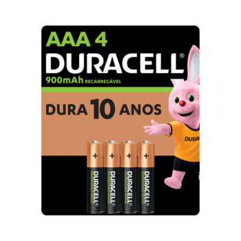19797749698-Duracell Pilha Recarregável AAA 900mAh 4 Unidades