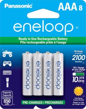 B00JHKSMIG-Eneloop Panasonic BK-4MCCA8BA Pilhas AAA Ni-MH 800mAh 2100 Ciclos (8 unids)