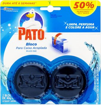 B07FPWV1F6-Pato Bloco Sanitário Caixa Acoplada Marine 2x40g