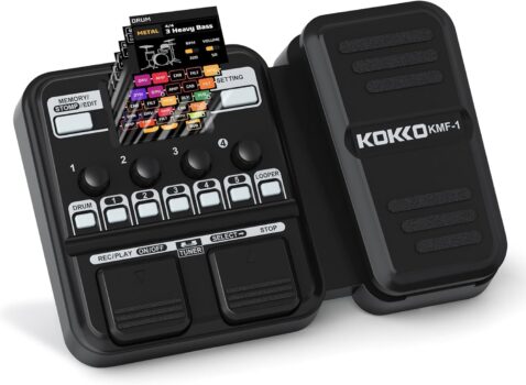 B0DHRS2DGF-Kokko Pedaleira Guitarra Multiefeitos Looper Afinador Modelagem Amp Bateria