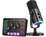 B0FD9V6QZ6-Fifine KS5 Kit Microfone Dinâmico XLR/USB + Mixer para Streaming e Podcast