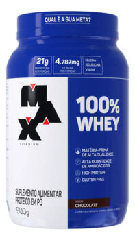 MLB18418075-Max Titanium 100% Whey Protein Concentrado 900g