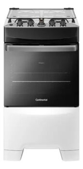 MLB20251668-Continental Fogão FC4IB 4 Bocas Mesa Inox Branco