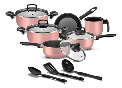 MLB2083615497-Jogo De Panelas Antiaderente 9 Peças Teflon Várias Cores