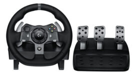 MLB21794558-Logitech G920 Driving Force Volante Gamer Preto