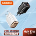 1005007075992682-Toocki Carregador GaN 33W USB Display Digital PD QC3.0 Tipo C