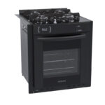 19597263368-Venax Gaudi Prisma Fogão de Embutir 4 Bocas Preto Bivolt