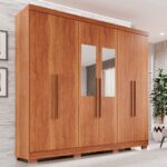 21897673604-Guarda-roupa Casal com Espelho 6 Portas 2 Gavetas França