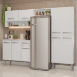 22394456459-Madesa Armário Cozinha Completa 229cm Branco Emilly