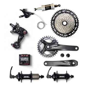 22798195238-Kit Transmissão GTS 12V 1x12 1x11 C/ Corrente + Cassete 11x50 + Pedivela 34D