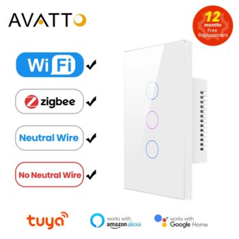 4000175429750-AVATTO Interruptor Inteligente Wi-Fi/Zigbee
