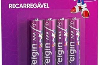 B0754KMGFN-Elgin Pilha Recarregável AAA 1000mAh (4 Unidades)