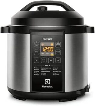 B076HYKFL7-Electrolux Panela Pressão Elétrica Digital 6L 10 Travas 15 Receitas PCC20 Ino...