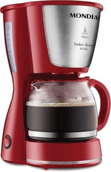 B07K6LTLR2-Cafeteira Elétrica Mondial Dolce Arome C-35 18X 550W 110V Vermelho/Inox