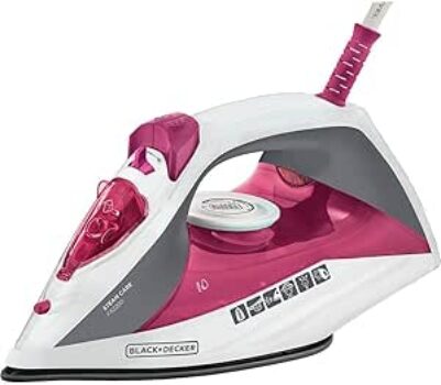 B07WD5662Z-Black+Decker Ferro a Vapor FX2200 Base Antiaderente Rosa 110V