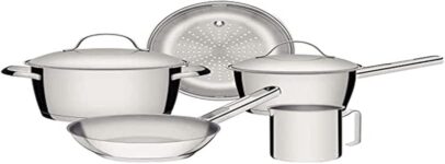 B09TCD67Q3-Jogo de Panelas Tramontina Allegra em Aço Inox com Fundo Triplo 5 Peças