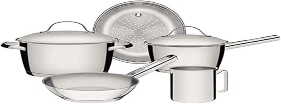 B09TCD67Q3-Jogo de Panelas Tramontina Allegra em Aço Inox com Fundo Triplo 5 Peças