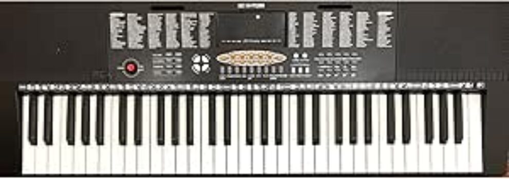 B0C1H6L12N-Teclado Musical Profissional 61 Teclas LCD Timbres E Ritmos