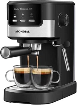 B0D3FPHMK9-Mondial Cafeteira Espresso Dolce Crema 20 Bar 110V