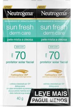 B0F4G9HWF7-Neutrogena Sun Fresh Protetor Solar Facial Pele Oleosa FPS 70 Sem Cor Kit 2x40g