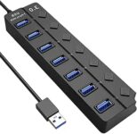 B0FDCS9RT8-Hub USB 3.0 7 Portas Alta Velocidade