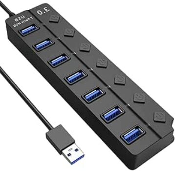 B0FDCS9RT8-Hub USB 3.0 7 Portas Alta Velocidade
