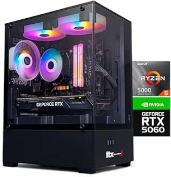 B0FDH5J3PF-Pc Gamer Itx Arena Ryzen 5 5500 RTX 5060 16Gb RAM 1Tb SSD