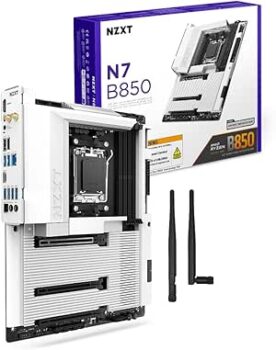 B0FJZ36CXL-Nzxt Placa Mãe N7 B850 AM5 ATX DDR5 PCIe 5.0 Wi-Fi 6E