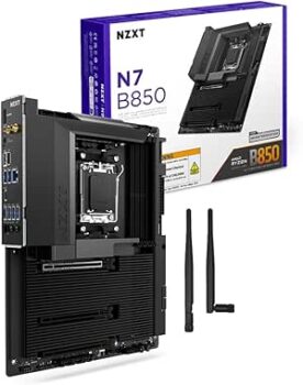 B0FK13RWDJ-Nzxt Placa Mãe N7 B850 AM5 ATX DDR5 PCIe 5.0 Wi-Fi 6E LAN 2.5 Gbe