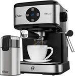 B0FPGF4SYT-Oster Kit Espresso Cafeteira Double E Moedor Elétrico Inox - 127V