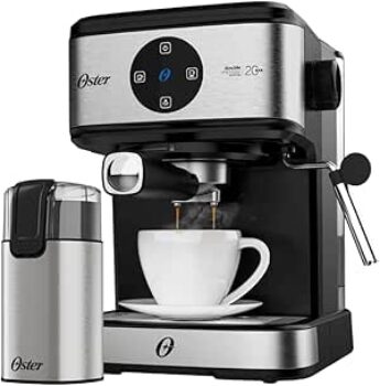 B0FPGF4SYT-Oster Kit Espresso Cafeteira Double E Moedor Elétrico Inox - 127V