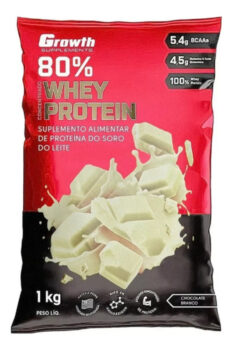 MLB19049049-Growth Supplements Whey Concentrado 80% Sabor Chocolate Branco